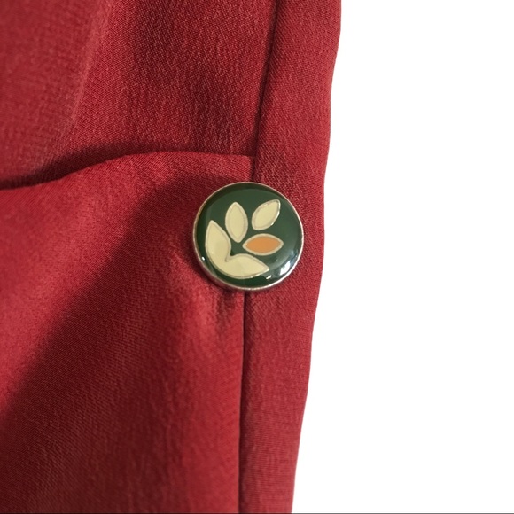 EVER - red asymmetric silk shirt dress - P - Picture 4 of 12